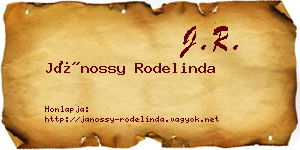 Jánossy Rodelinda névjegykártya